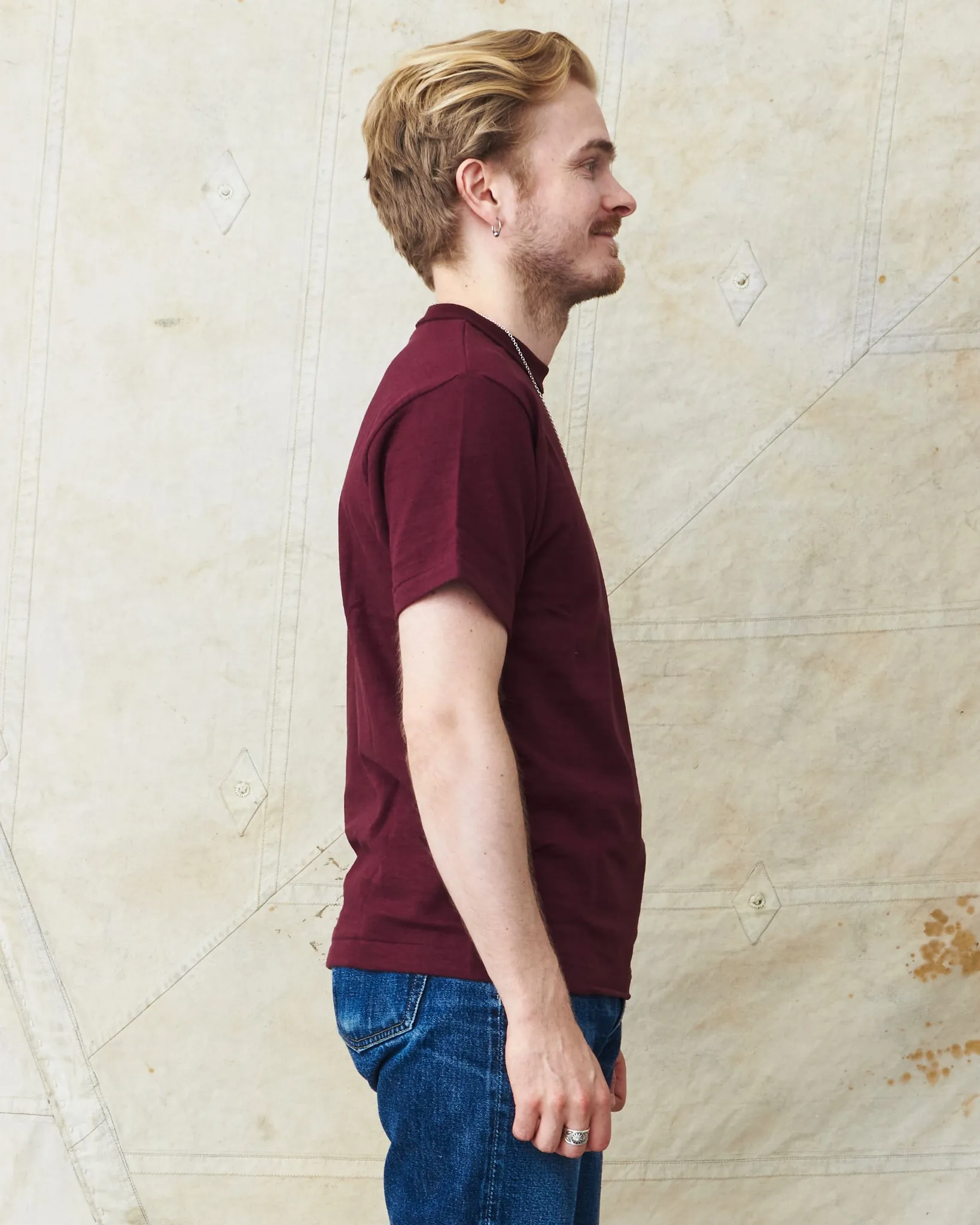 Warehouse & Co. Lot 4601 Plain T-shirt Bordeaux