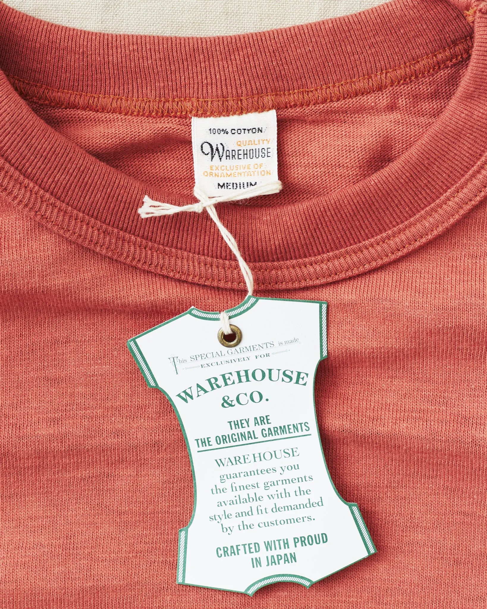 Warehouse & Co. Lot 4601 Plain T-shirt Salmon