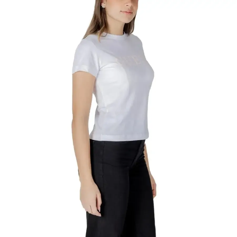 White T-Shirt with Short Sleeves