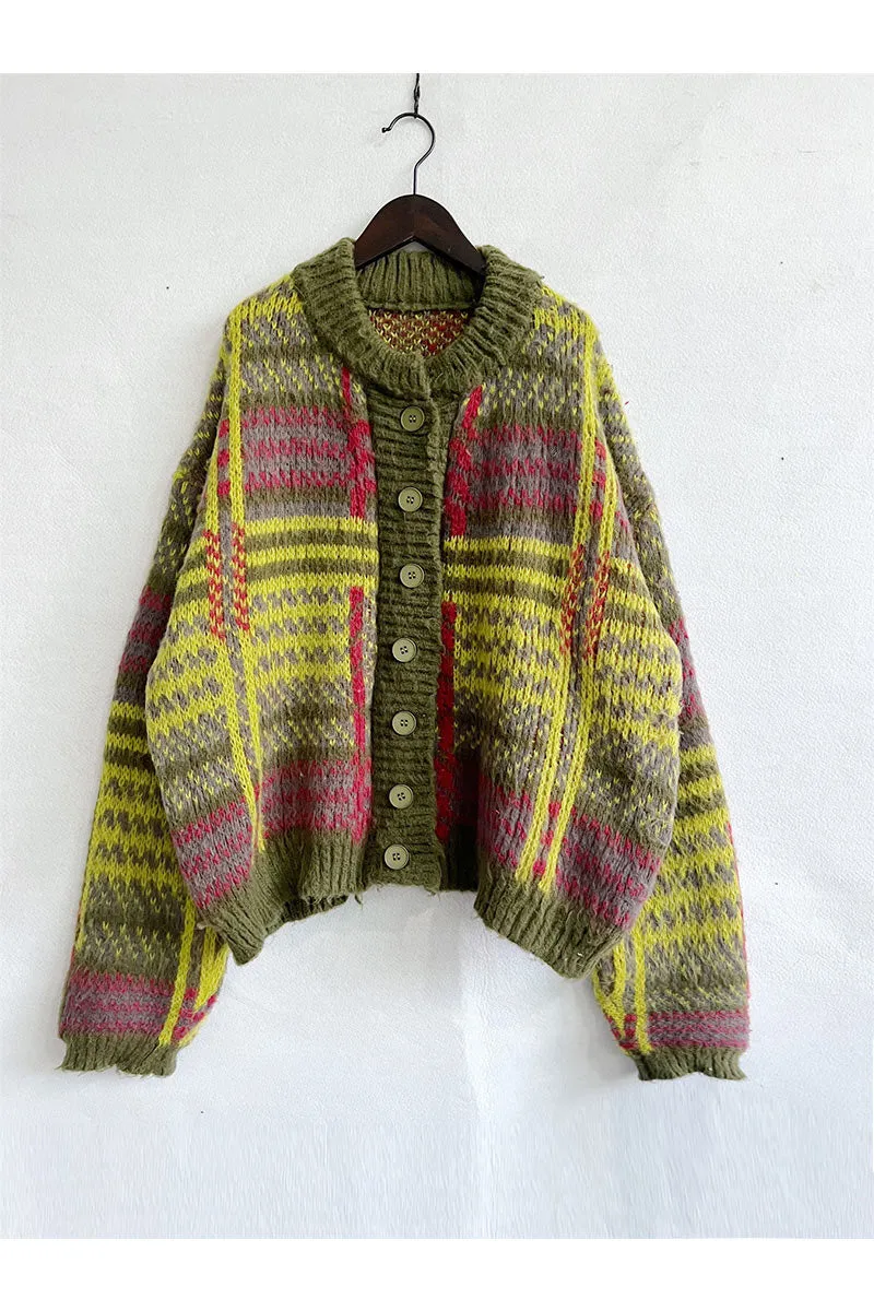WI718 Button Down Knitted Cardigan