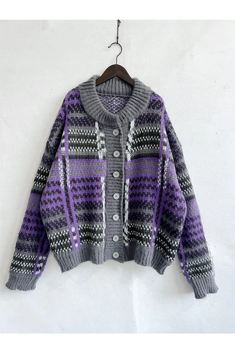WI718 Button Down Knitted Cardigan