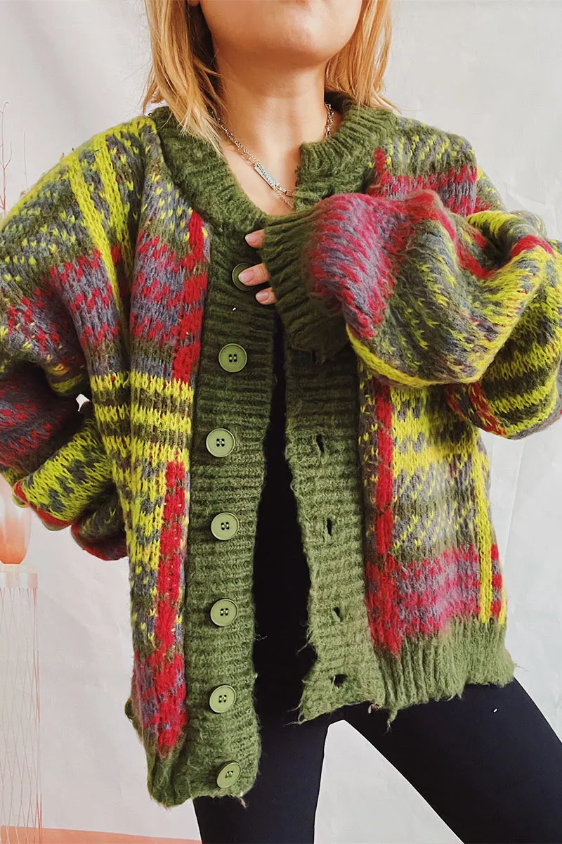 WI718 Button Down Knitted Cardigan