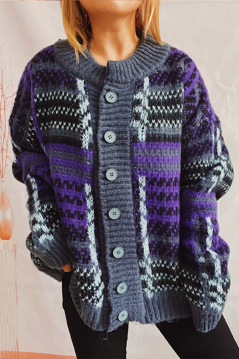 WI718 Button Down Knitted Cardigan