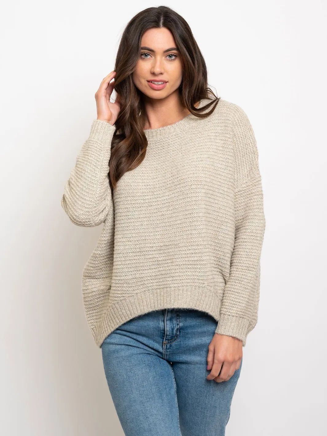 WOMEN'S CHENILLE V-NECK MULTI STRIPES SWEATER
