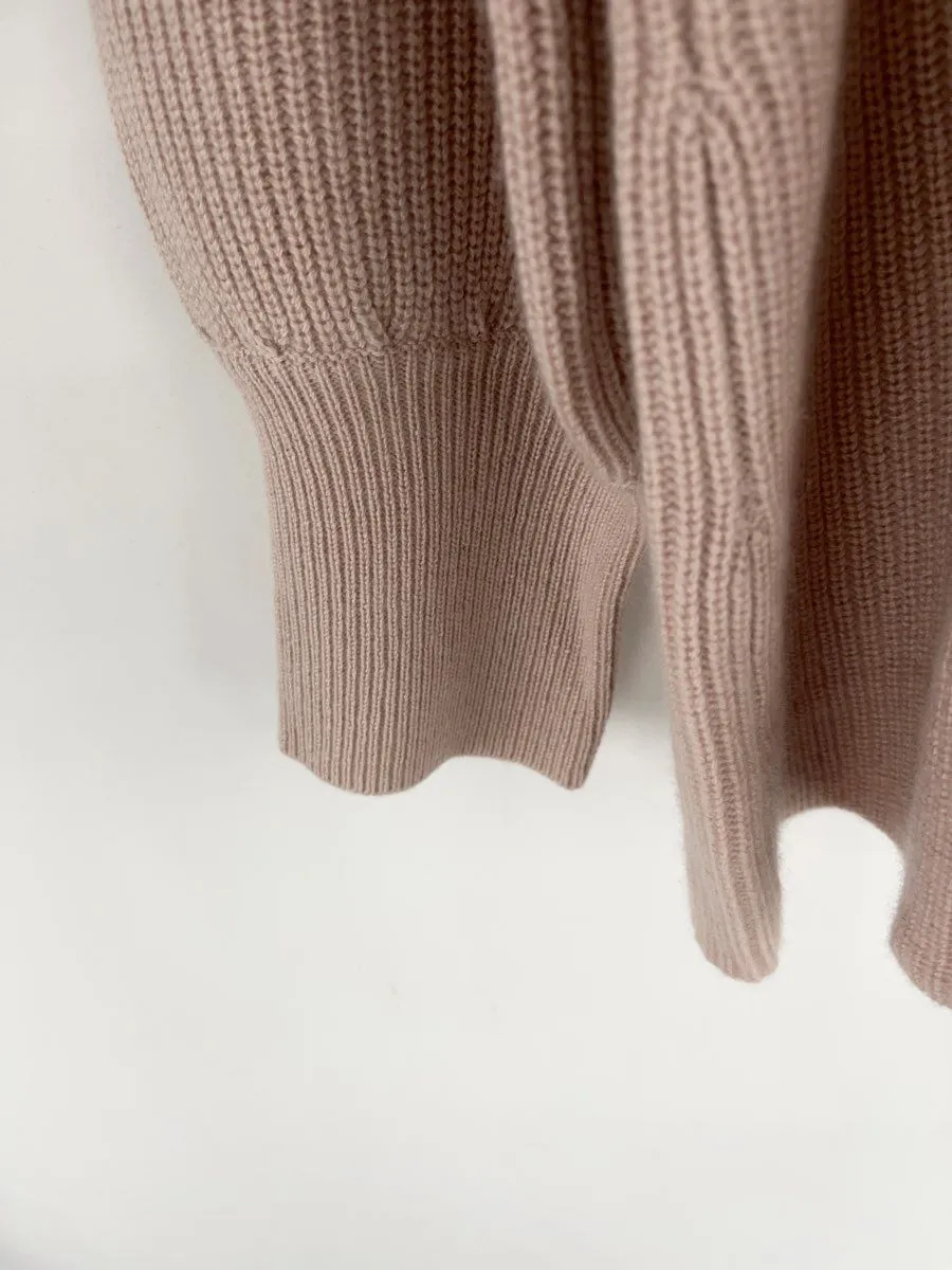 Women's Haven Well Within Pink/Solid Cashmere Cardigan Sweater - Size XXL