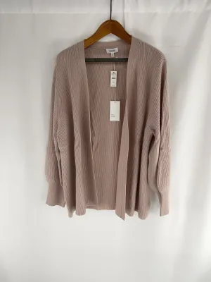 Women's Haven Well Within Pink/Solid Cashmere Cardigan Sweater - Size XXL