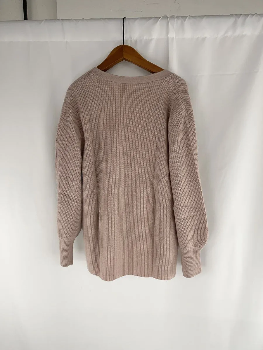 Women's Haven Well Within Pink/Solid Cashmere Cardigan Sweater - Size XXL