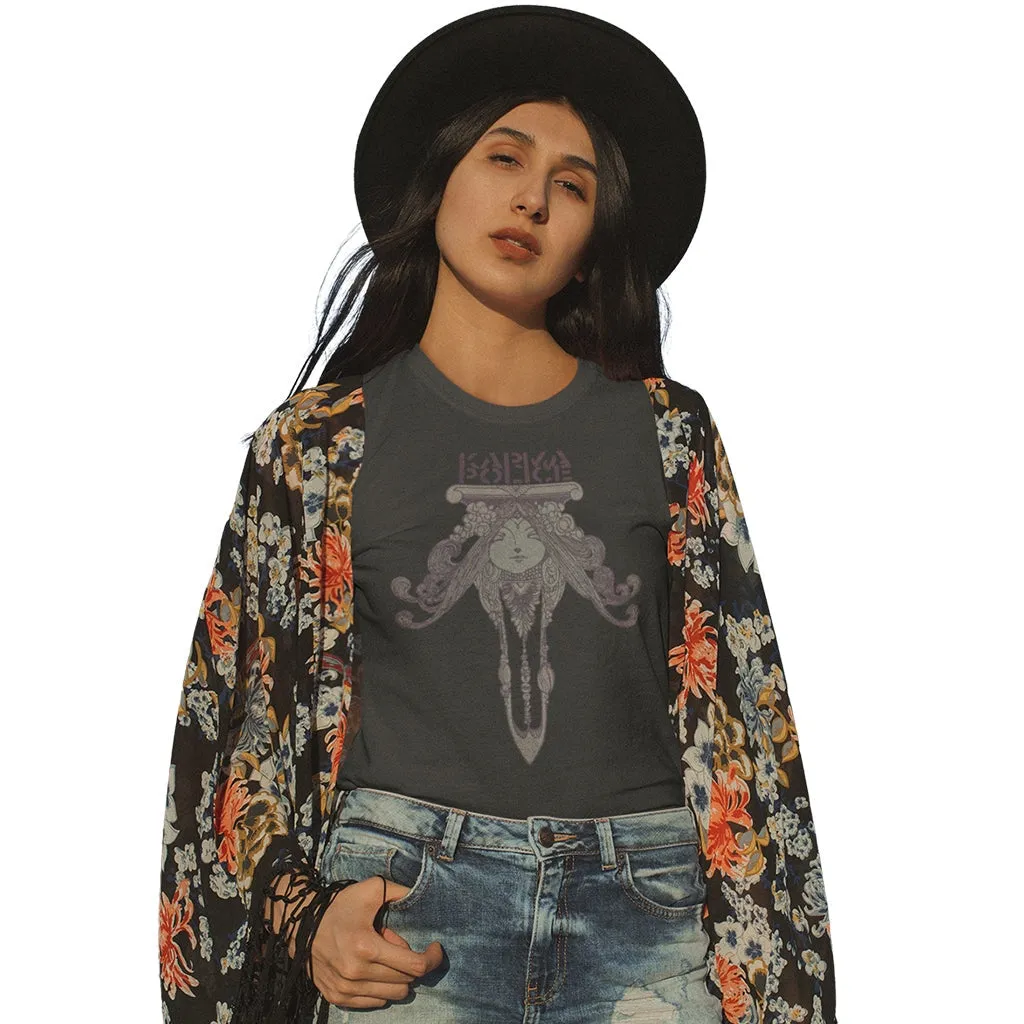 Womens Karma Police T-Shirt - Vigilant Self Shirt - Zen Yoga T-Shirts