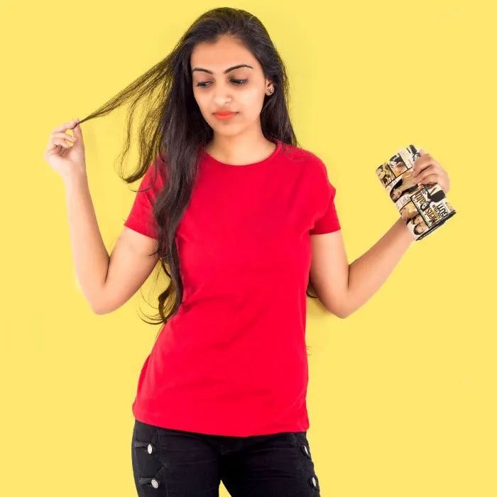 Women's Plain T-Shirt Red