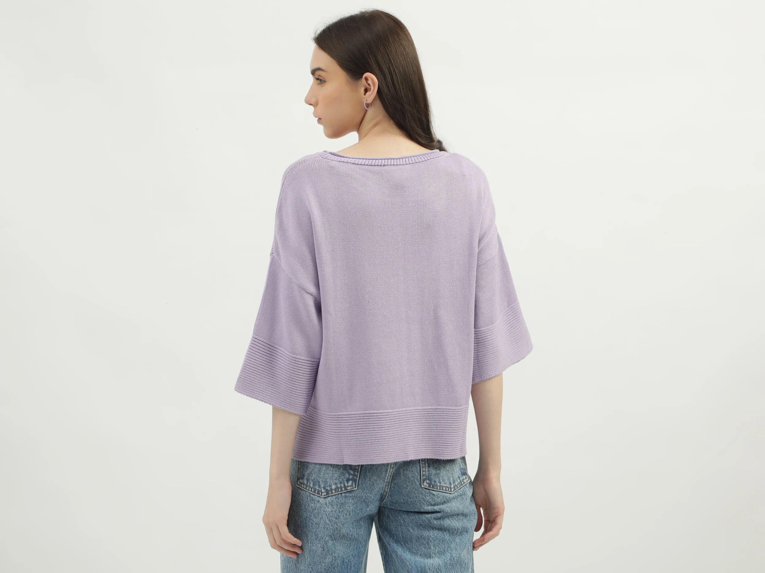 Women's Regular Fit Round Neck Knitted Sweaters