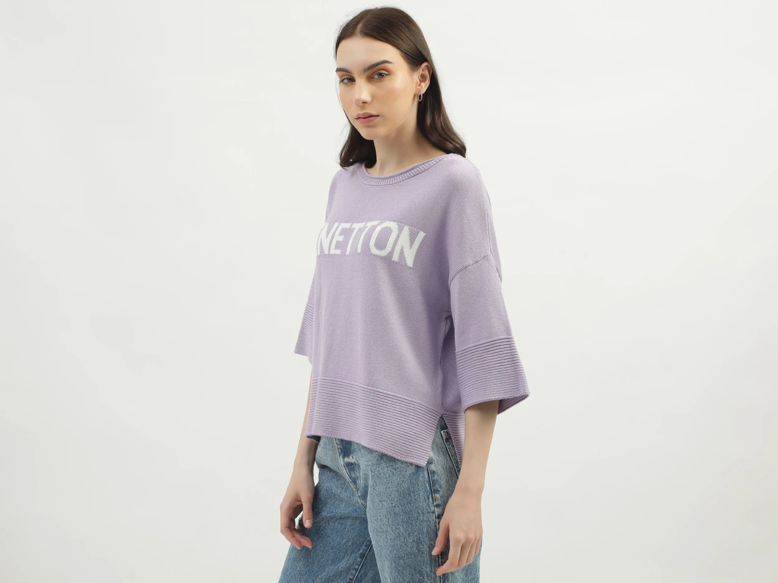 Women's Regular Fit Round Neck Knitted Sweaters