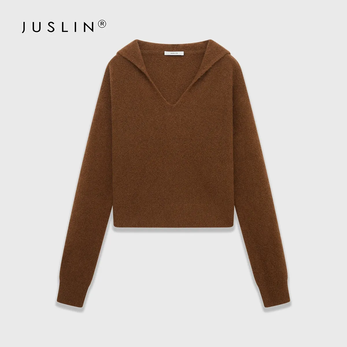 Wool Blend Hooded Sweater