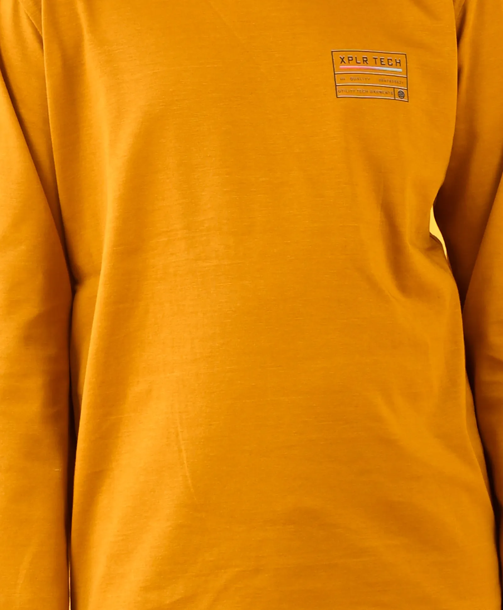 XPLR TECH MUSTARD LONG SLEEVES BOYS T-SHIRT - MUSTARD