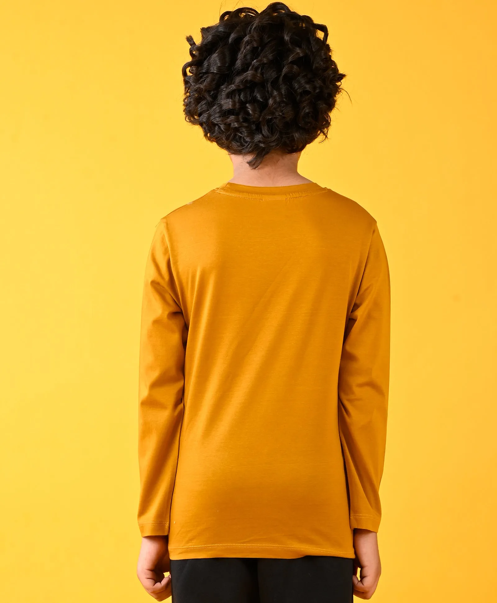 XPLR TECH MUSTARD LONG SLEEVES BOYS T-SHIRT - MUSTARD