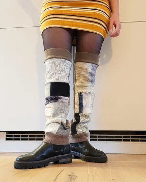 Zerowaste Patchwork Legwarmers - Fog